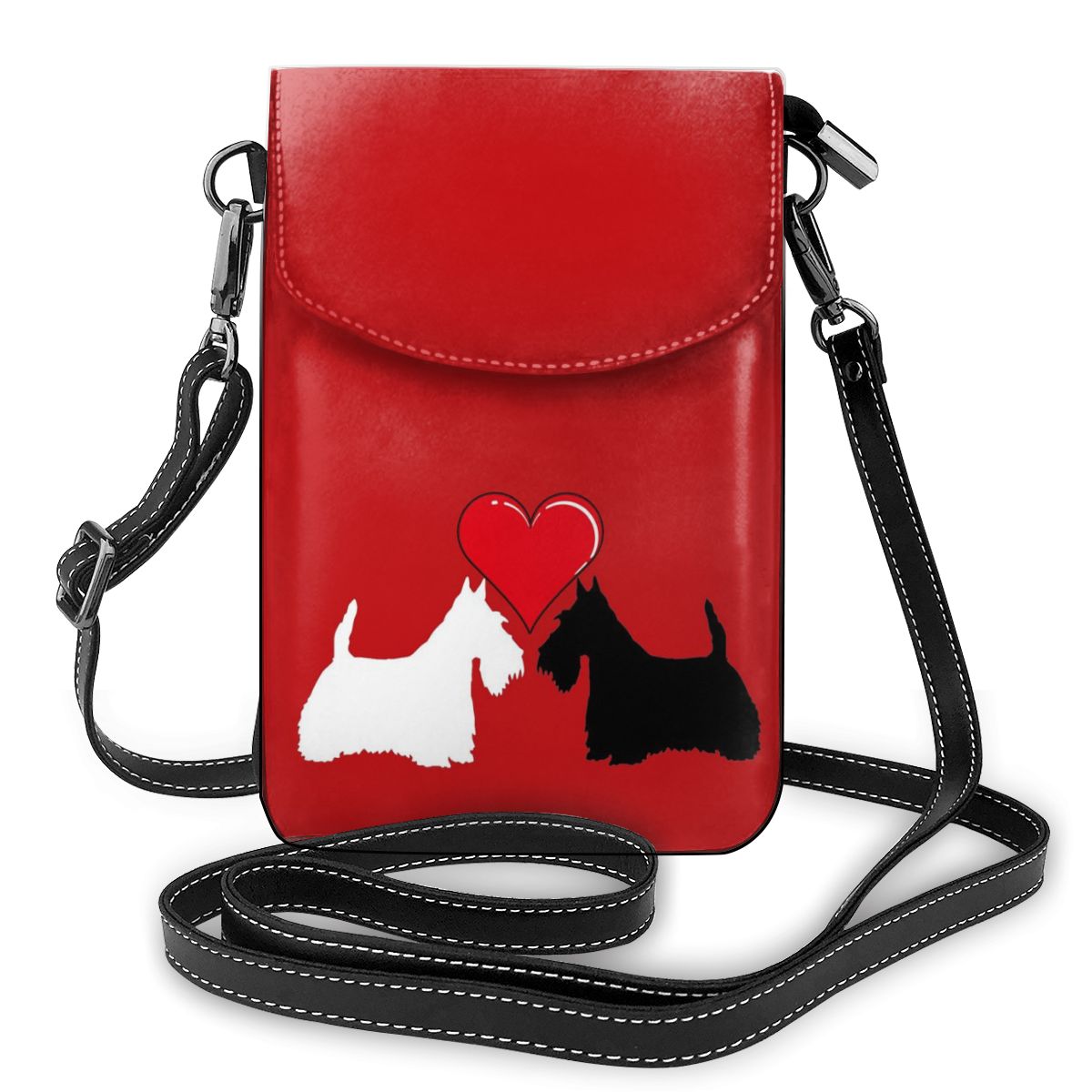 2021 PU Women's Designer Crossbody Bag Fashion Scottie Dog Small Square Bag Interior Fashionable Red Crossbody Bags For Girls