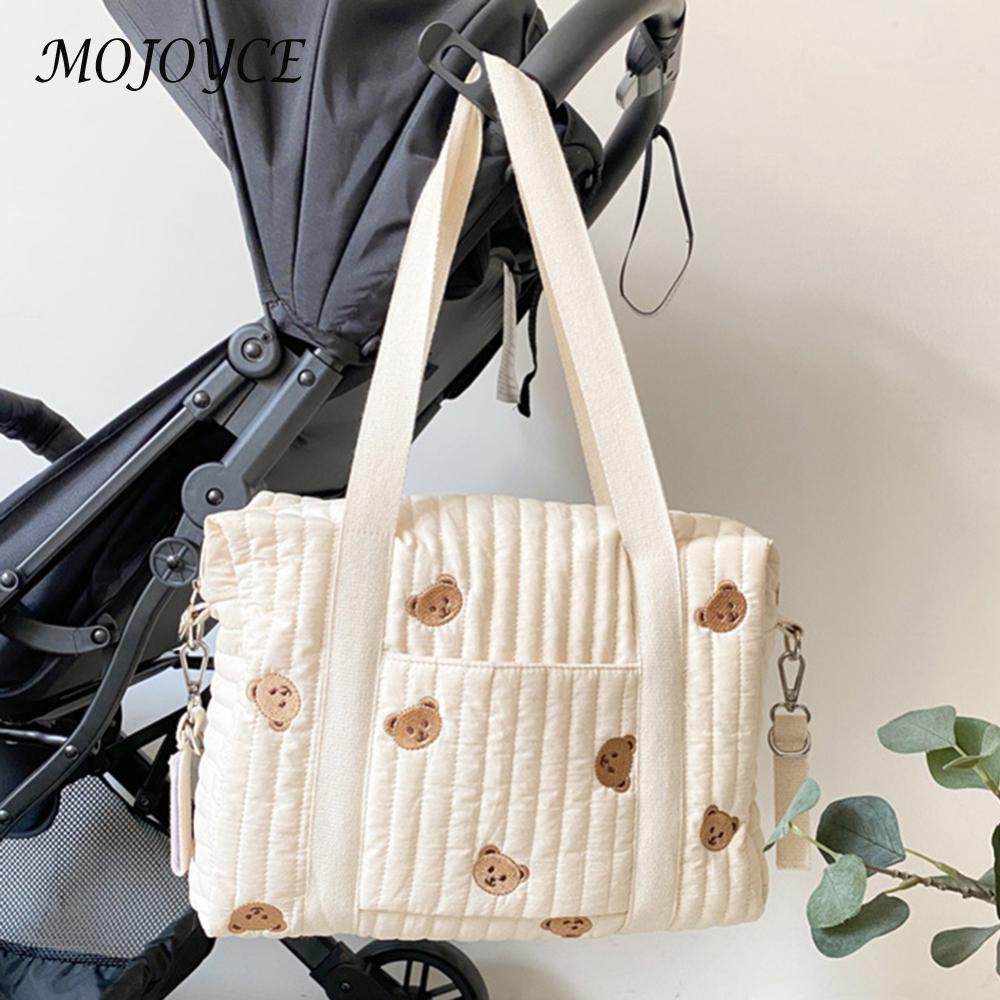 Embroidered Maternity Packs Cartoon Printed Maternity Bag Large-capacity Multi-functional for Stroller Outing Female Travel Tote
