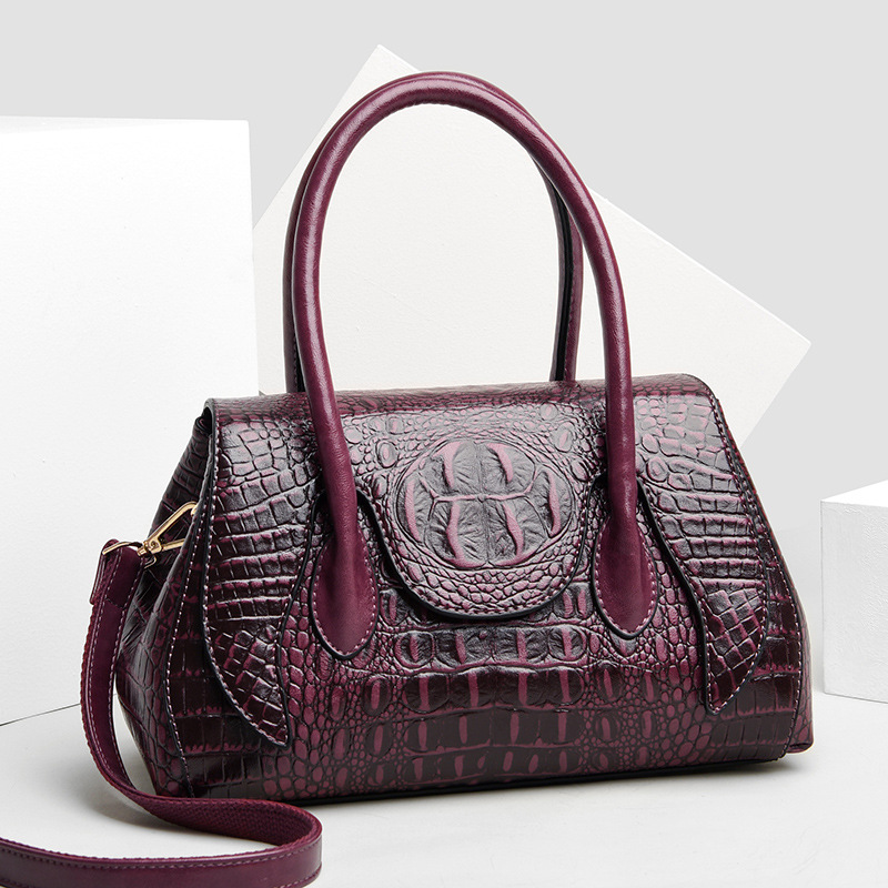 Alligator Women Shoulder Bag PU Leather Handbag Crocodile Large Capactiy Lady Messenger Crossbody Purse Big