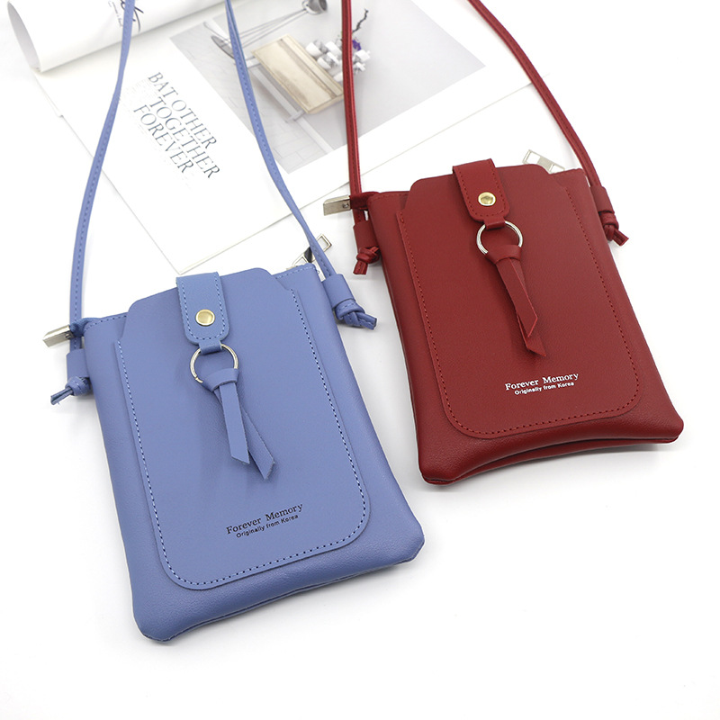 Fashion Ladies Shoulder Bag Korean Messenger Bag Solid Color Mobile Phone Bag Personality Large-capacity PU Female Zipper Bag