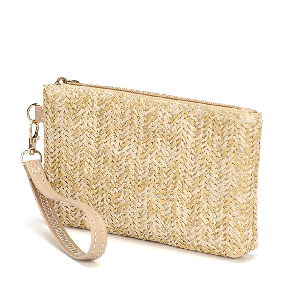 Casual Beach Small Handbag Women Bohemian Woven Clutch Bag Coin Purse Summer Phone Bag Wallet Card Holder
