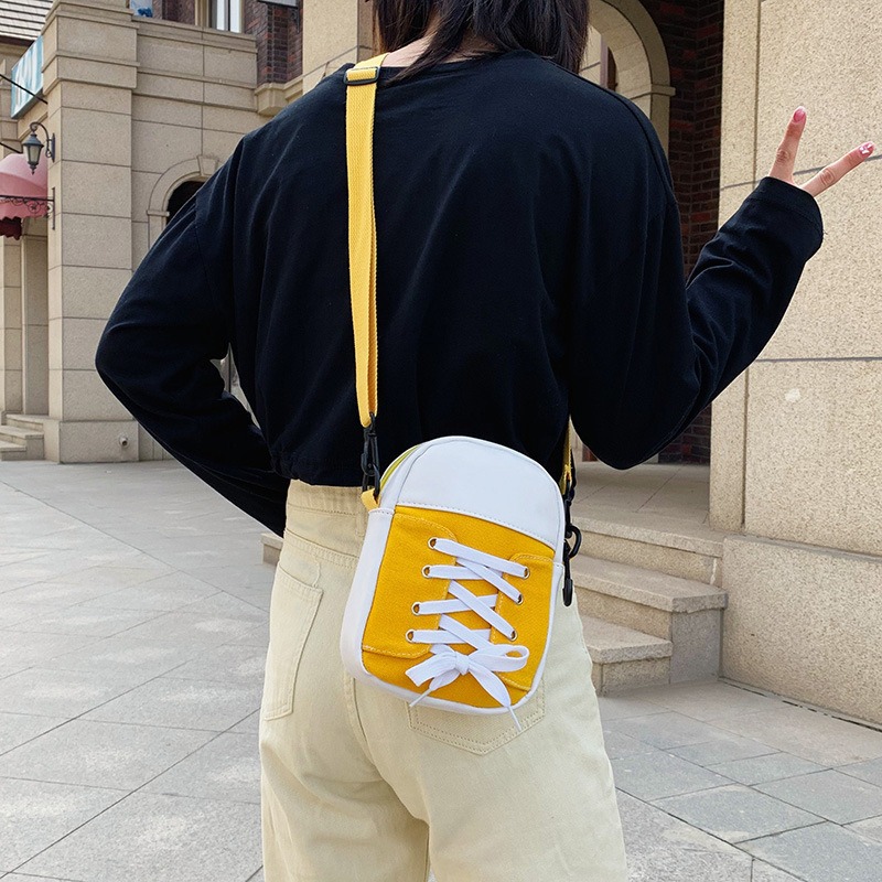 Women Shoulder Bag Fashion Canvas Crossbody Bags Personality Shoes Shape Messenger Purse Funny Handbag Luxury Designer 2024 New