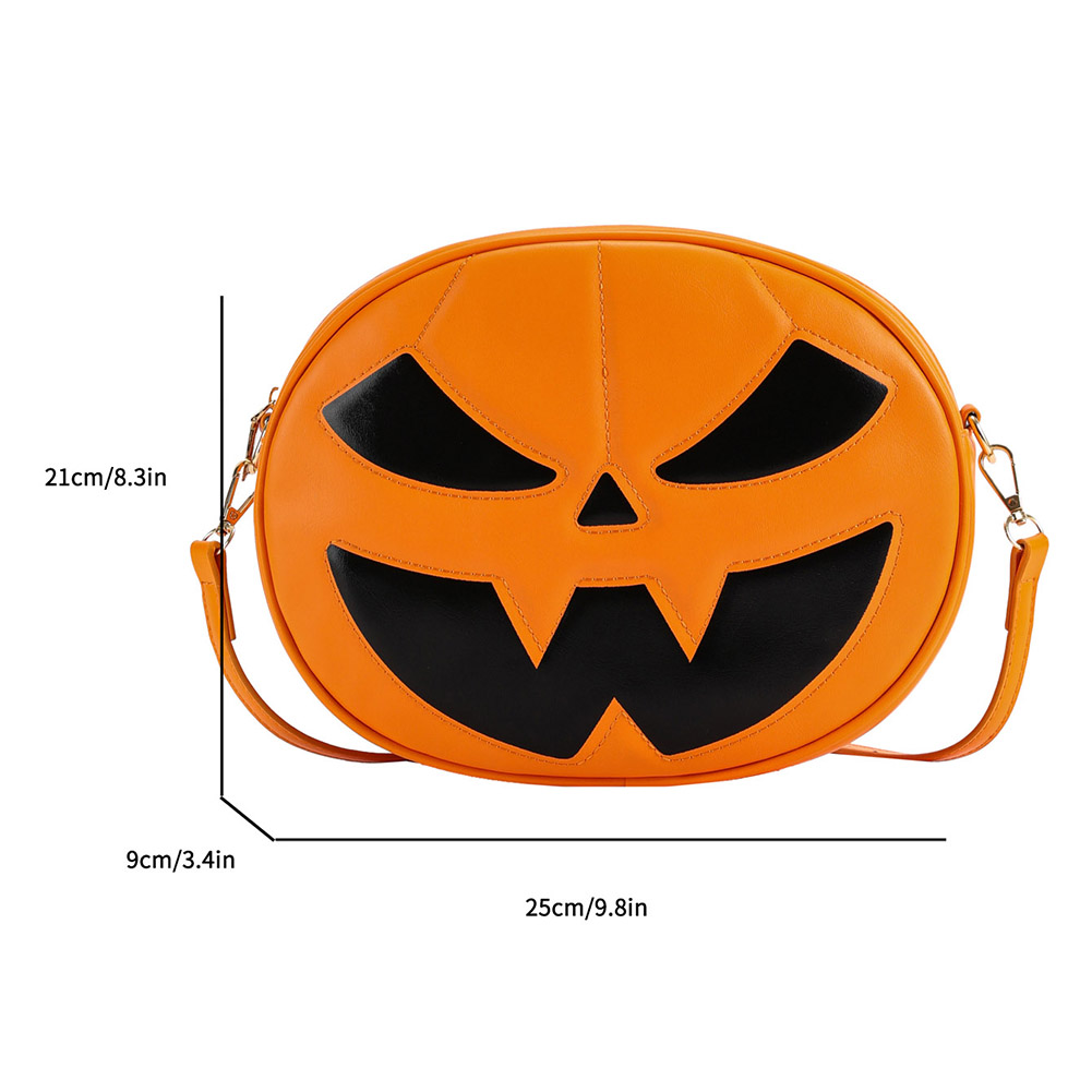 Halloween Pumpkin Shoulder Bag Women Halloween Gift Candy Bag Cartoon Handbag Devil Funny Demon Messenger Crossbody Bag Purse