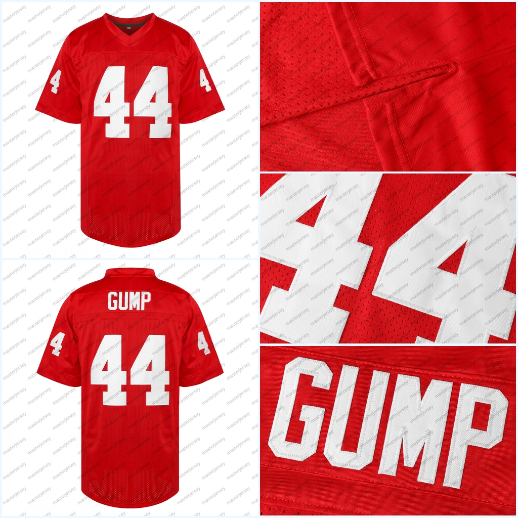 #44 GUMP Comfy V-Neck Football Jerseys Men Mesh Embroidery for Training and Competition Breathable Moisture-Wicking Short Sleeve Top for Active jersey