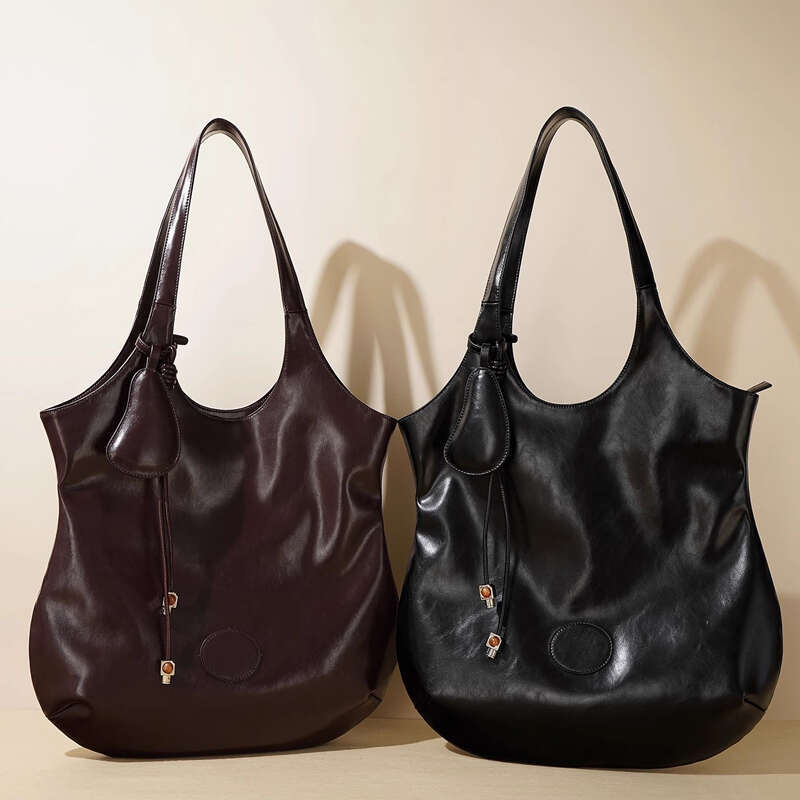 OLOEY Big Shopping Bag Women Genuine Cowhide Leather Large Capacity Fashion Japanese style Travelg