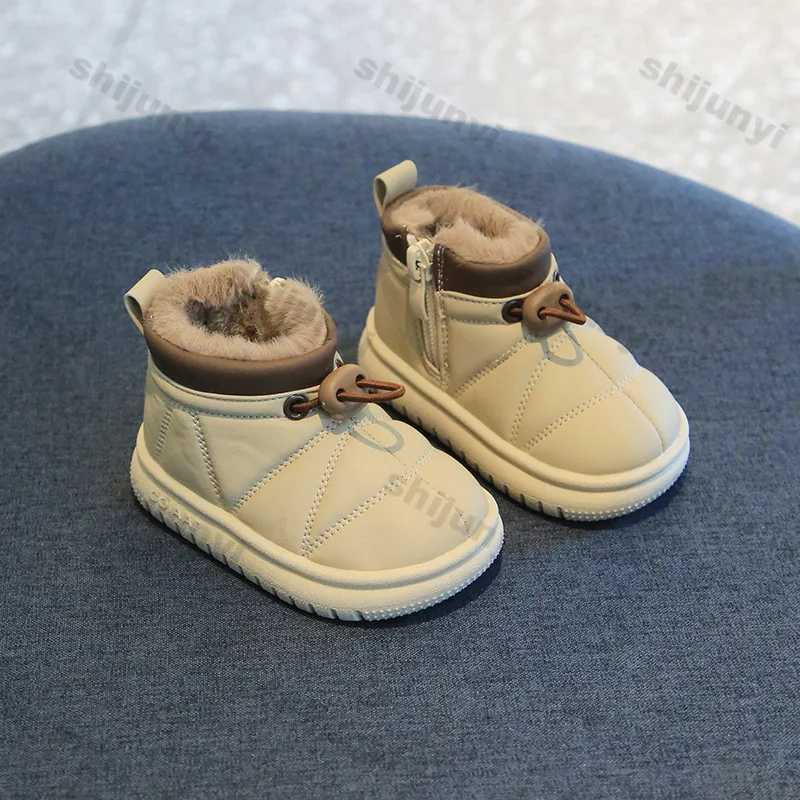 Kids Thick Warm Snow Boots Children Fashion Thick Bottom Cotton Boots Winter New Non-slip Boys Girls Casual Comfortable ShoesXJ241206