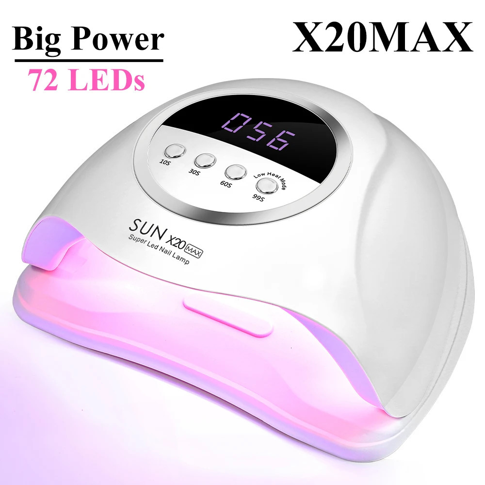 X20 nail light 4-speed timing nail dryers LED UV light potherapy lamp gel nail lamp gel nail polish curing dryer manicure too 241106