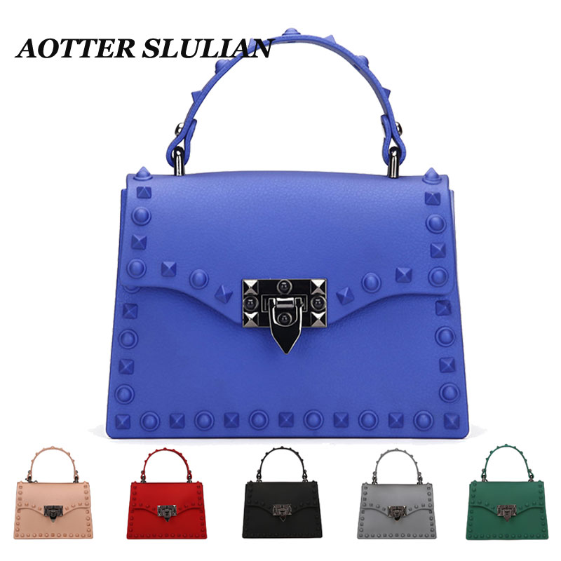 Women Rivet Bags Fashion Hasp Lock Crossbody Shoulder Bolsos Female Clutch Messenger Handbags Purses Ladies Square Cellphone Bag