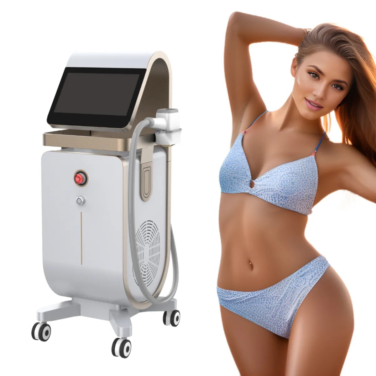 Diode Laser Hair Removal Machine 2024 Face Diode Skin Rejuvenation 2 in 1 Triple or Four Wavelength
