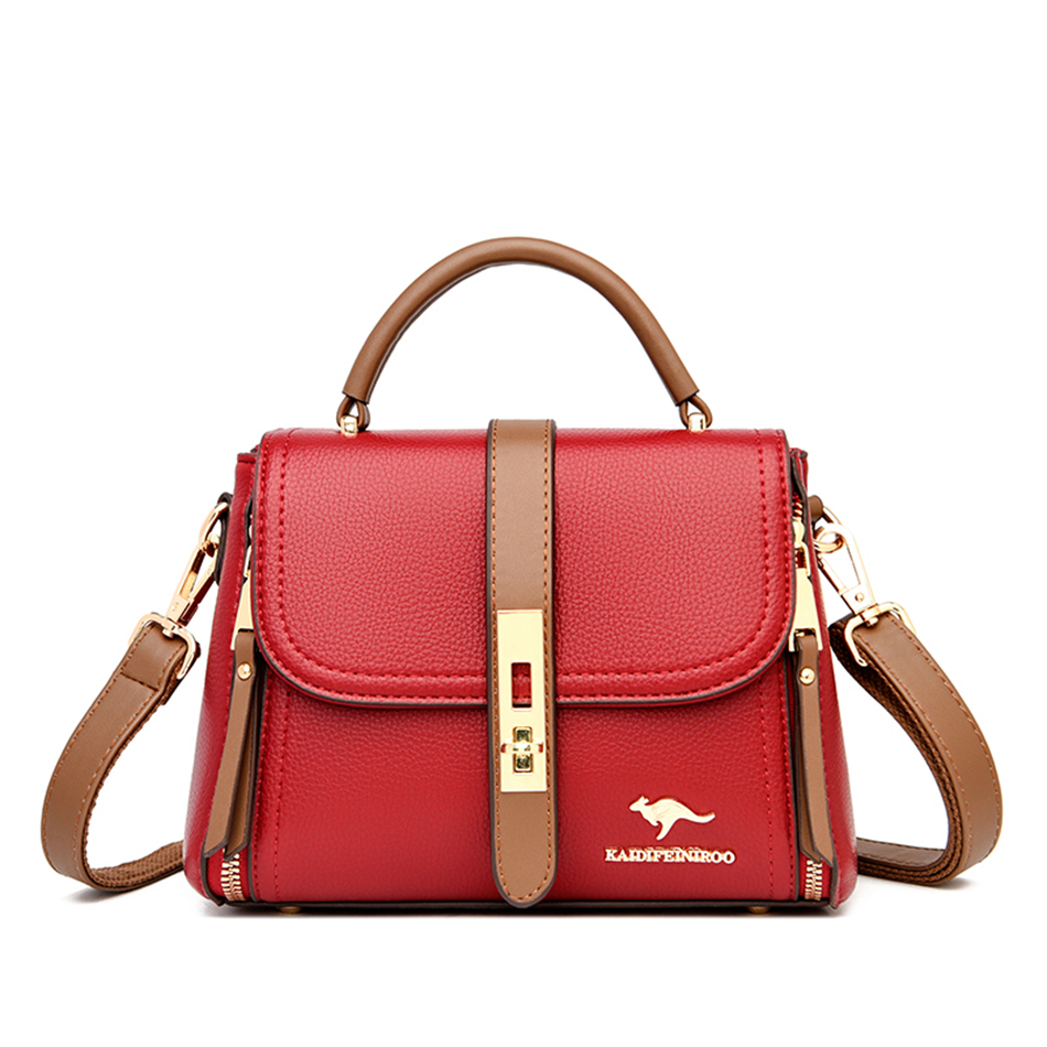 Flip Cover Bilayer Women Purses and Handbags Crossbody Luxury Designers High Quality Leather Fashion Messenger Shoulder Bags Sac