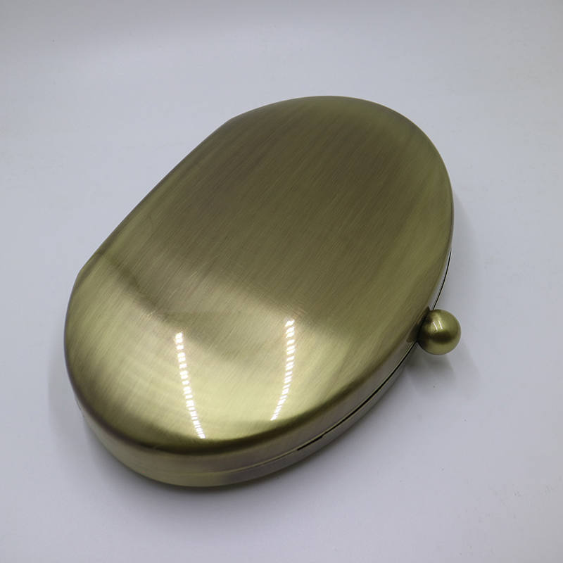 Royal Nightinglaes Oval Metal Hard Case Shell Clutch and Evening Bags Gold/Silver/Bronze/Gunmetal for Womens Party Prom