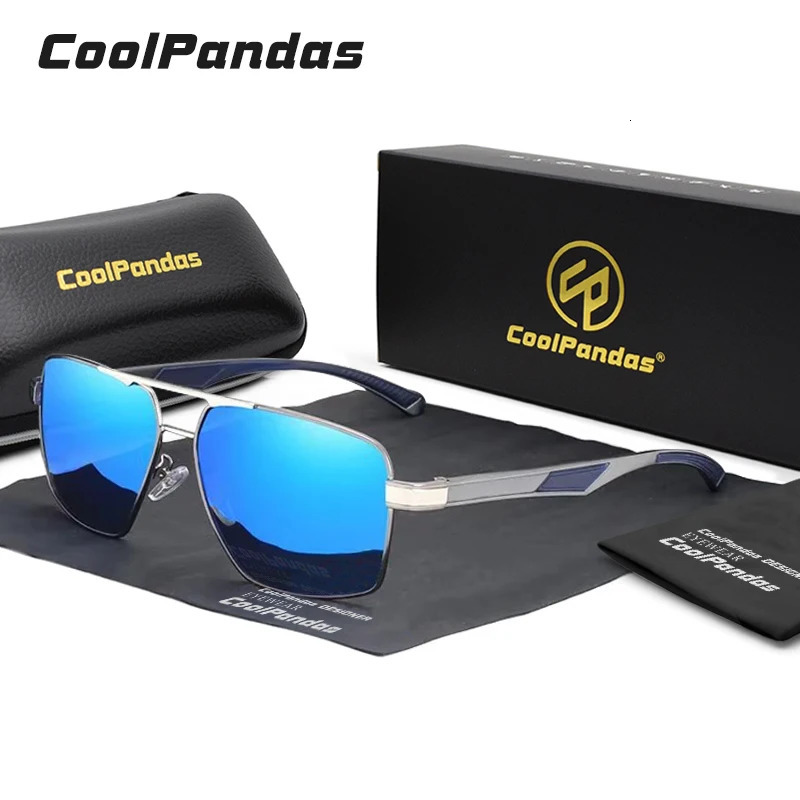 Square Mens Sunglasses Polarized UV400 Sunglasses Womens Driving Anti Glasses Fashion Sunshade Glasses 241106