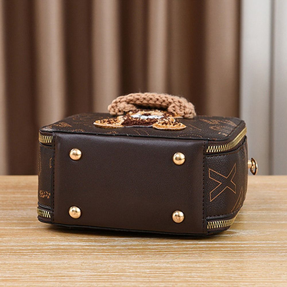 Cute Cartoon Bear Shoulder Bags Simple PU Leather Crossbody Messenger Bag Women Female