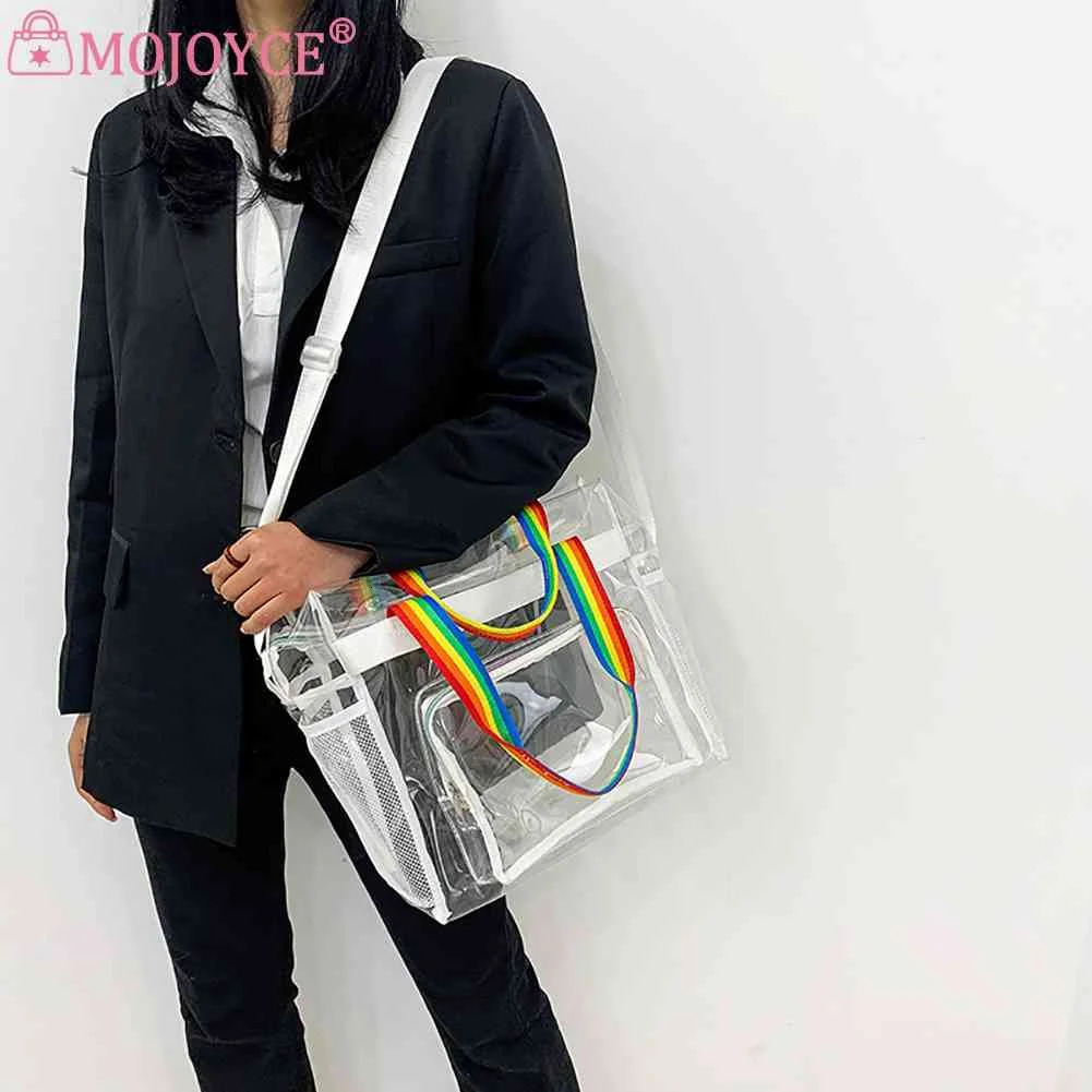 PVC Transparent Yoga Fitness Bag Waterproof Womens Outdoor Sports Fitness Handbag 241107