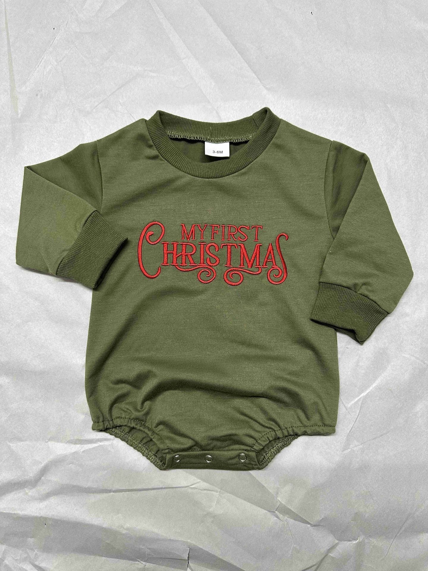 MISOWMNJOY Christmas Baby Knitted Romper Winter Warm born Sweater Bodysuits Letter Embroidery Long Sleeve Girls Boys Knitwear 241017