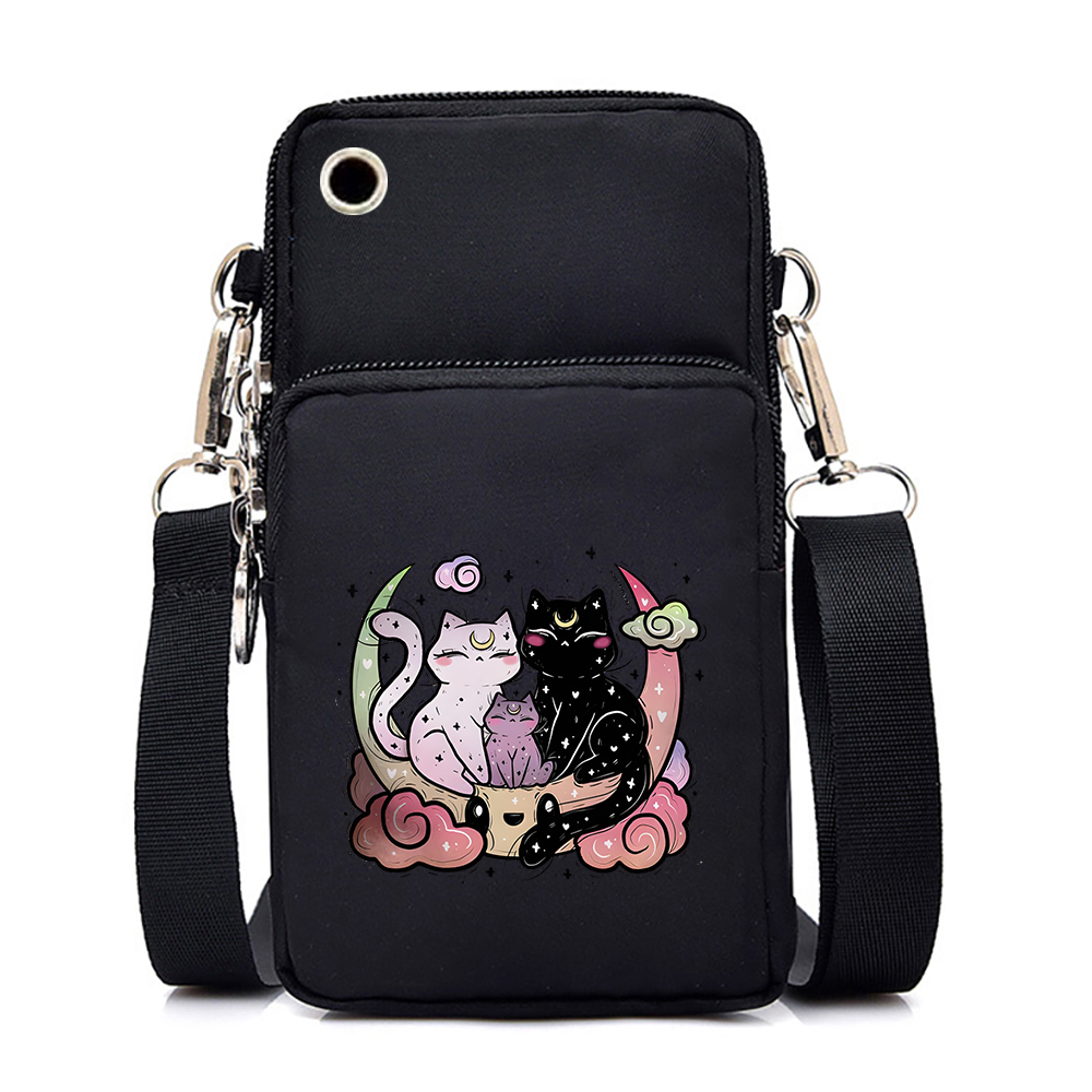 Women Purses and Handbags Cartoon Witch Magic Kawaii Mini Mobile Phone Bag Harajuku Tote Bag Wrist Bag Crossbody Bags for Women