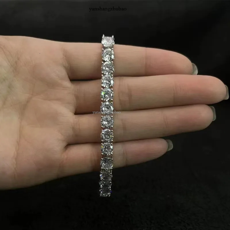 Top quality Designer Sterg Sier Moissanite Dias tennis bracelet for women senior classic small fragrant wind new light flash mens No brand
