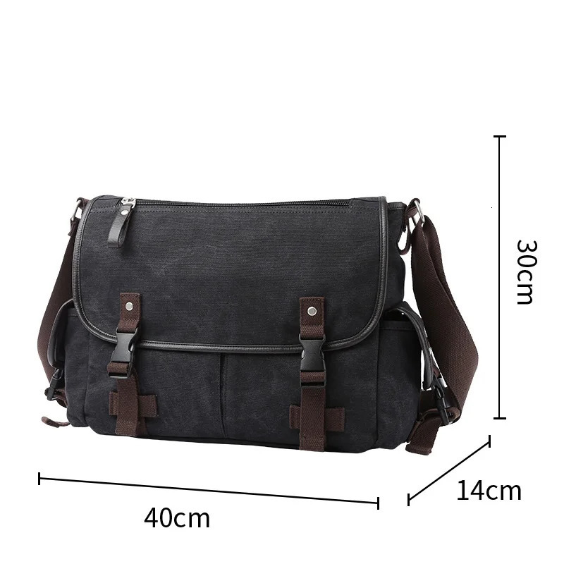 Men Canvas Shoulder Bag Male Crossbody For Mens Sling Business Handbag Messenger w241106