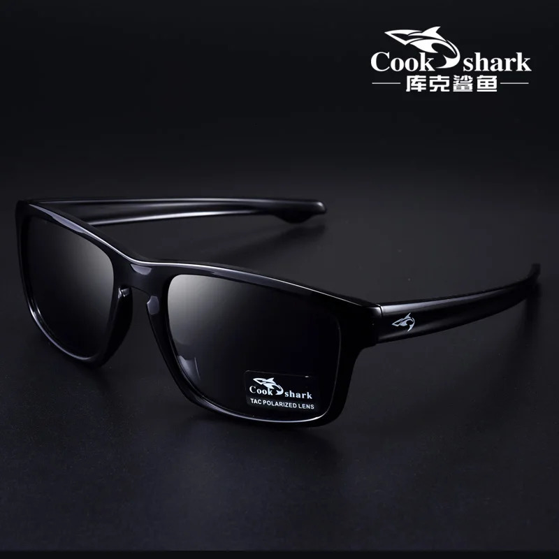 Cook Shark Sunglasses Mens Korean Edition Tidal Polarization Glasses UV Protection Driver Mirror Sunglasses 241106
