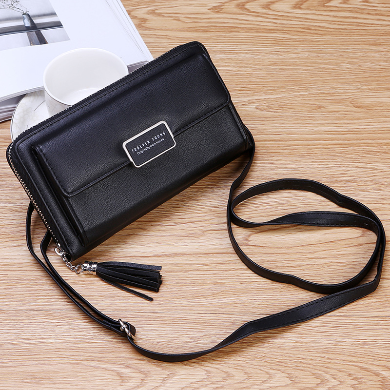 Women Long Wallets with Soft Leather Ladies Zipper Handbags Chain Bag for Female Coin Purse Girls Mobile Phone Pockets sac femme