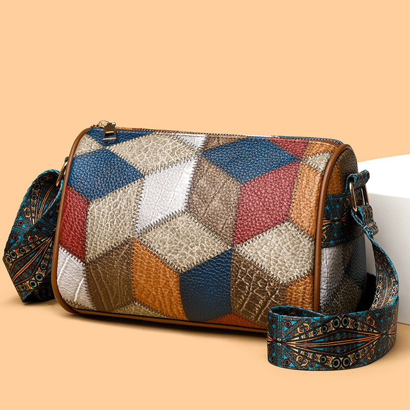 High Quality PU Leather Women Wide shoulder straps Crossbody Shoulder Bags Luxury Handbag Lady Messenger Bag Simple Satchels