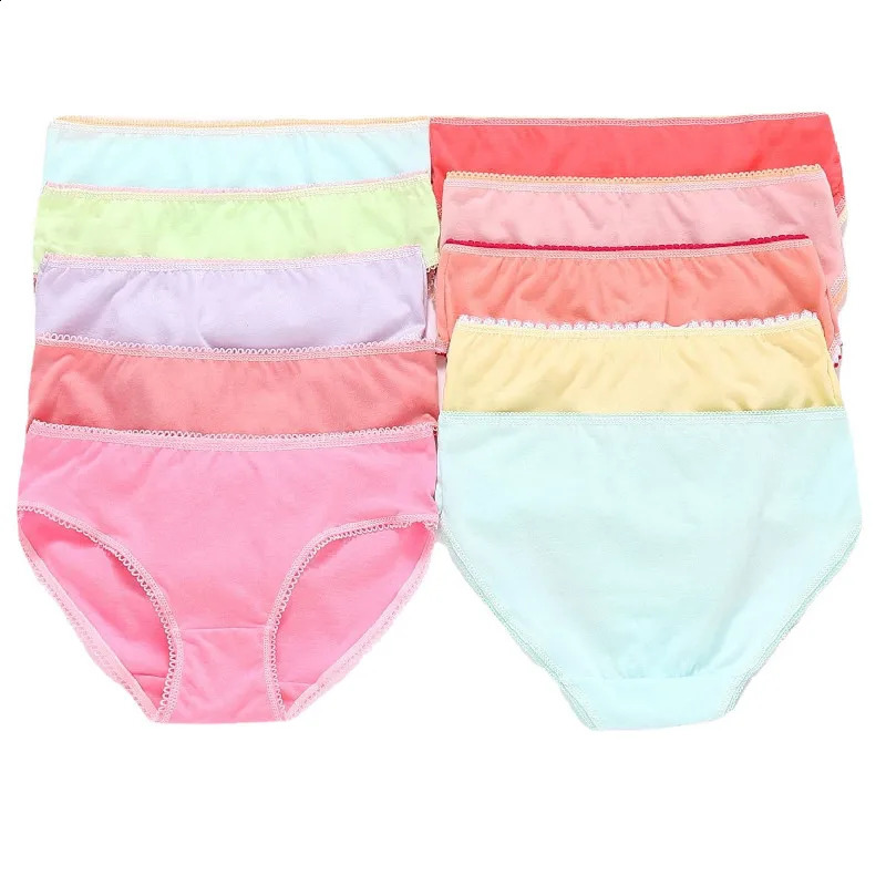 6pcs Kid Brief Underwear Girls Florals Cute Cartoon Princess Painting Underpants Size 100-150 Children Cotton Soft Thin Briefs 240329