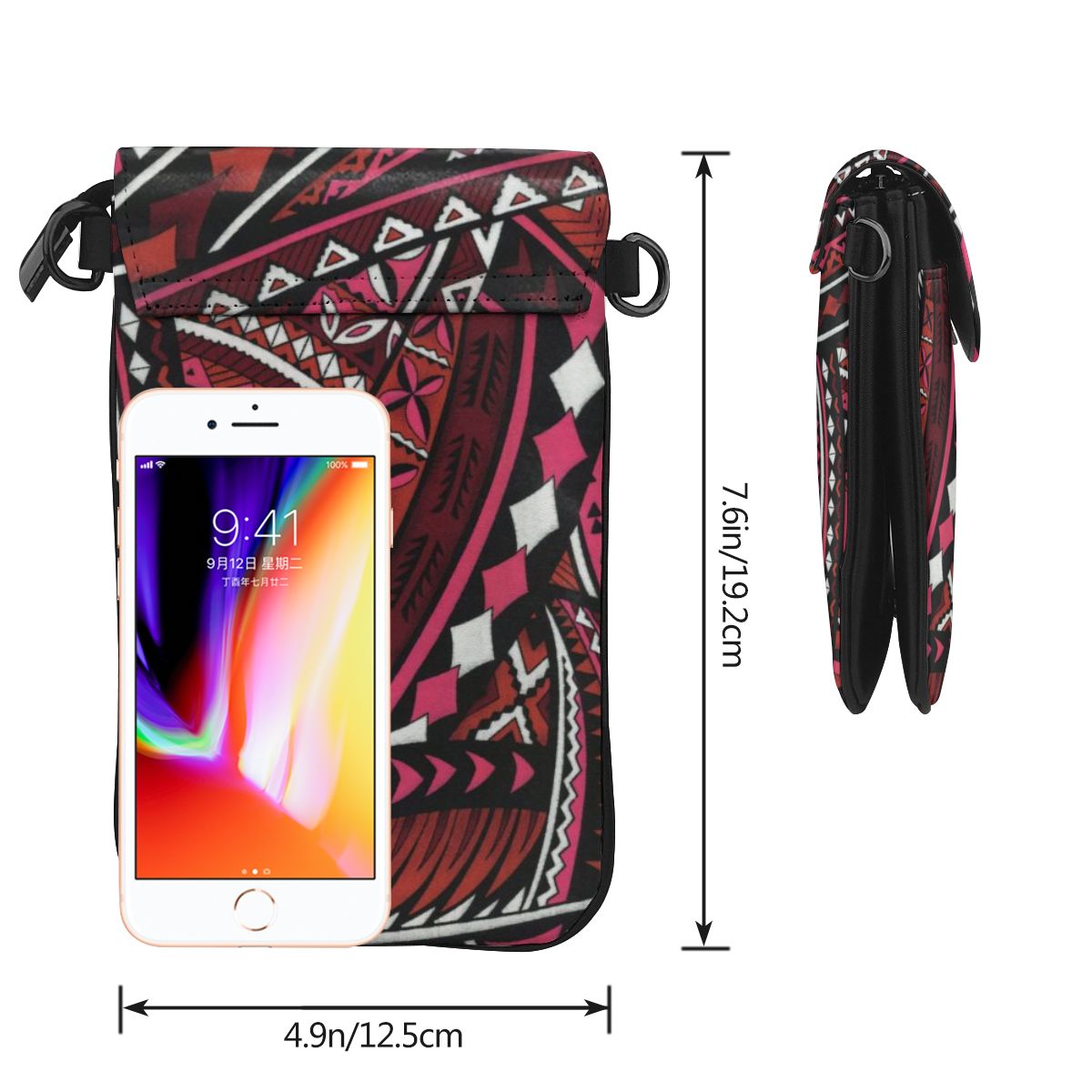 NOISYDESIGNS Fashion Polynesian Shoulder Crossbody Bag for Women Ladies Leather Card Cell Phone Coin Purses Female Messenger Bag
