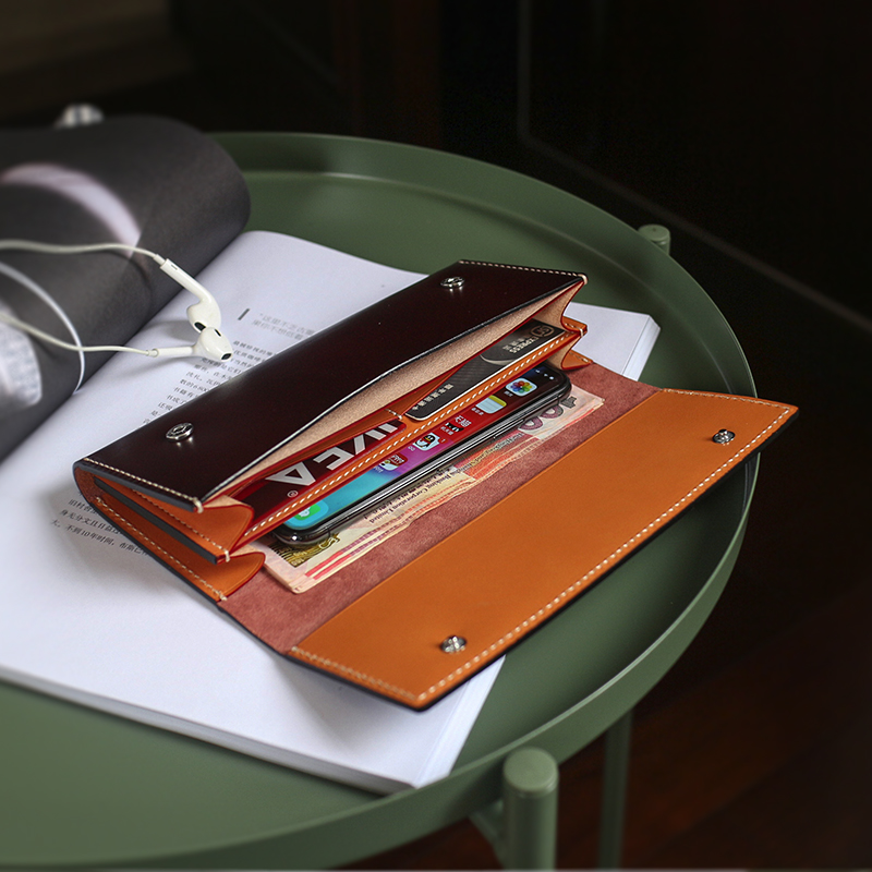 Luxury Clutch Bag Women Genuine Leather Top End Quality Men Cell Phone Wallet Cowskin Vintage Long Storage Purses