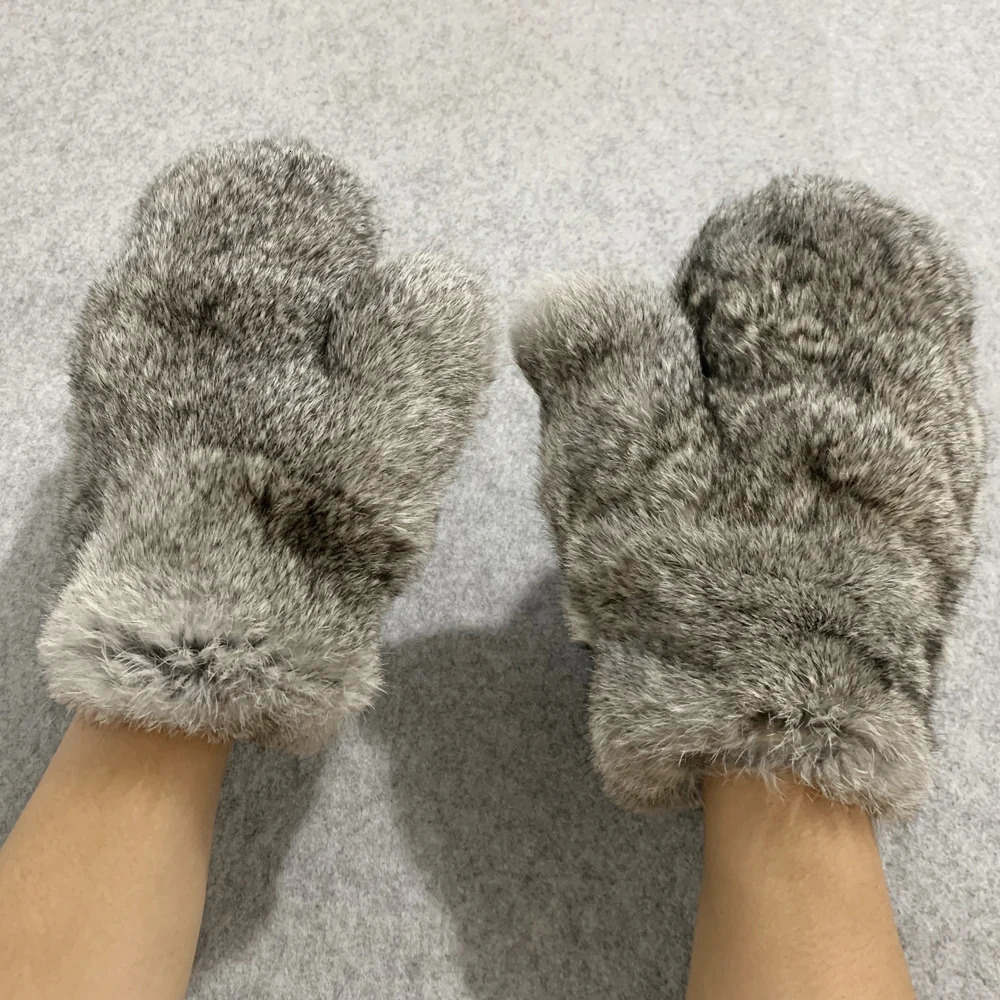 selling Mens Winter Warm Rabbit Fur Gloves Fashion Neutral Rabbit Fur Gloves Russian Womens Fur Gloves 241106