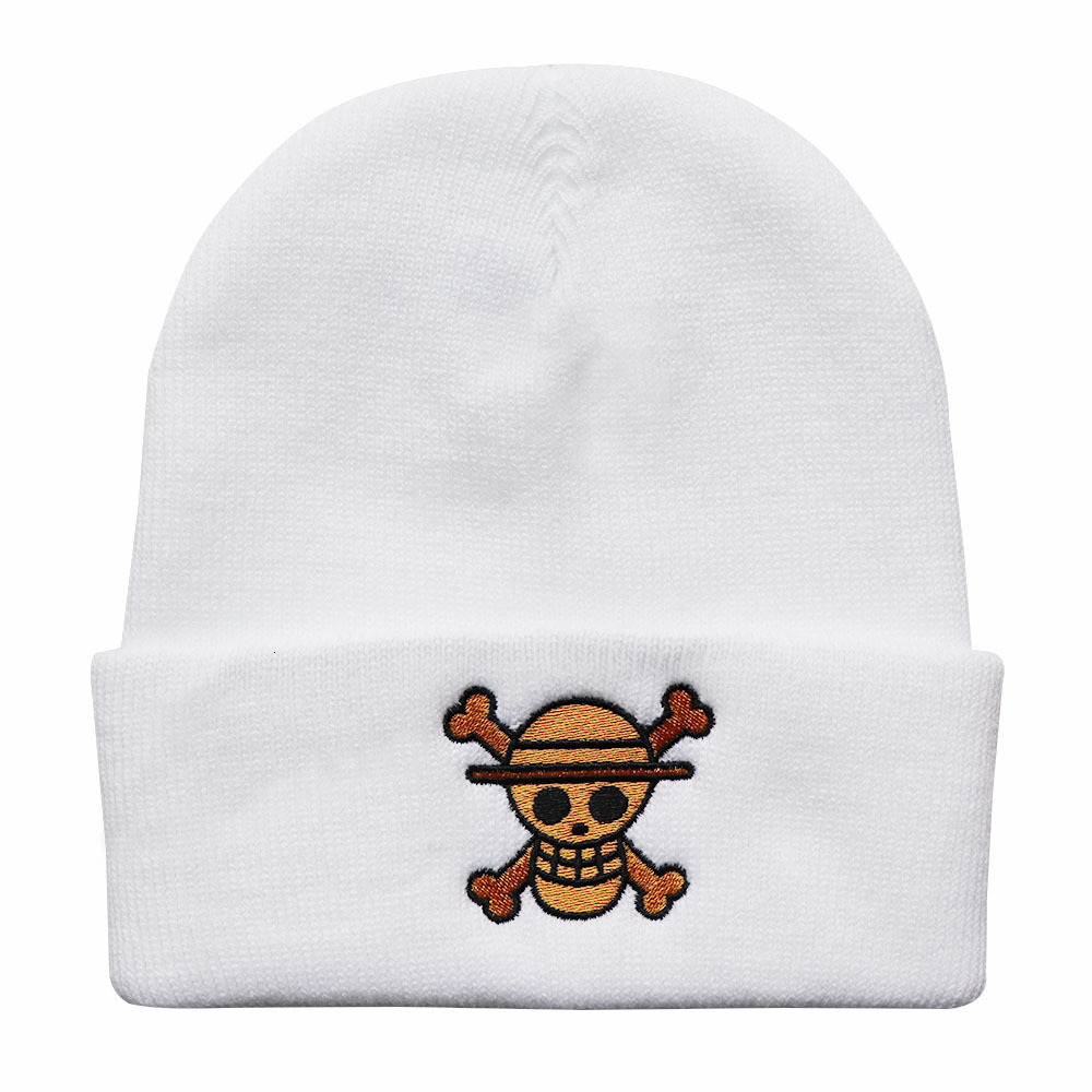 High quality design, Autumn/Winter Men's and Women's Cartoon Embroidery Knitted Hoodie Warm Anime Hat