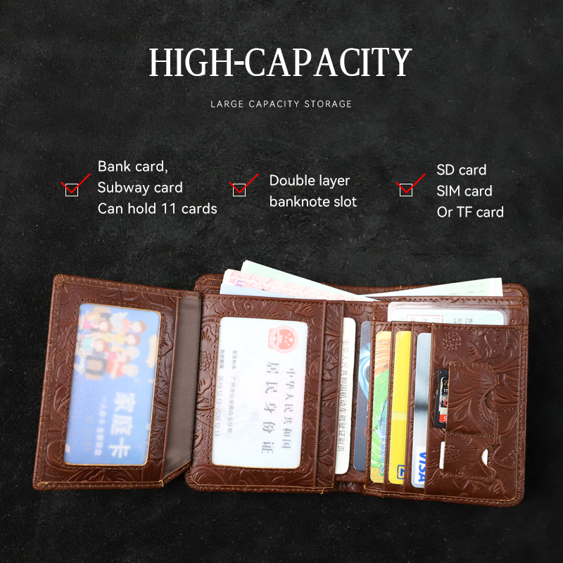 Genuine Leather Wallet Women Fold Purses Female Small Walet Card Holder SD Slot Short Wallets For Girls Money Bag Purse