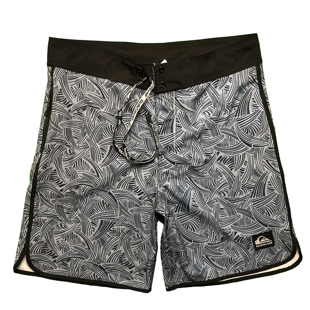 MenClassic Bermuda Waterproof Way Elasticity BoardShorts Quickdry Casual Home Sport Gym Fitnss Swim Trunk Beach Surf Short 240407