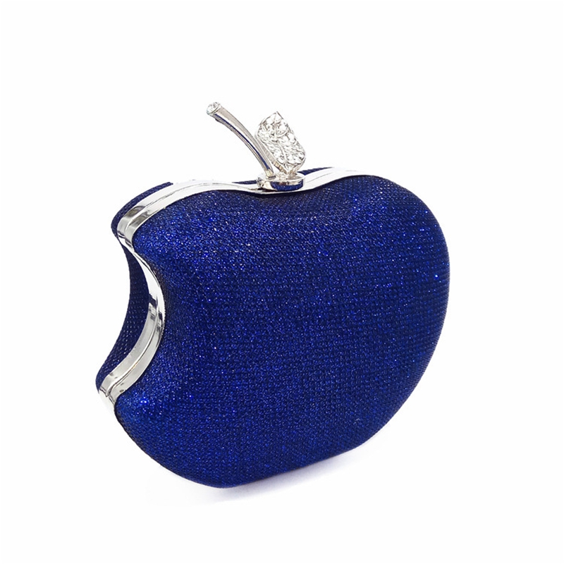 DOYUTIG Women's Crystal Apple Shape Evening Bag Female Luxury Clutch Bags Wedding Diamond Beaded Bag Rhinestone Party Bags A176