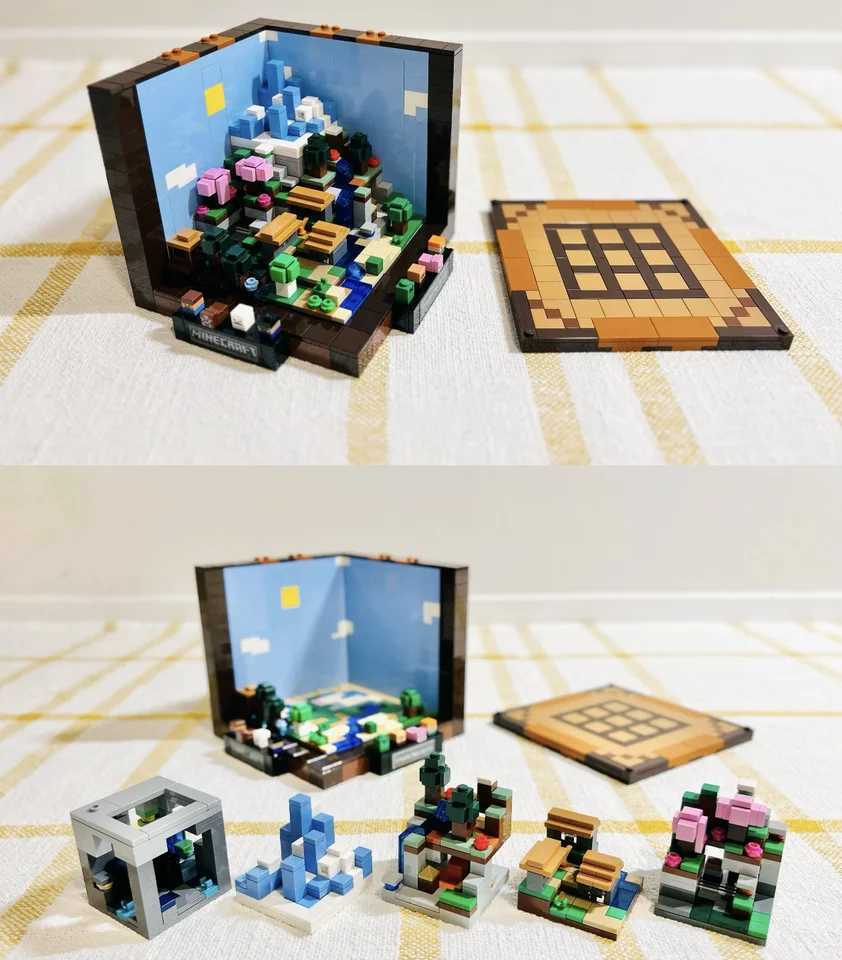 Blocks Blocks Craft Biomes Creative Workbench assembles puzzle toys compatible with 21265 building blocks for birthdays and Christmas gifts H241107 CL