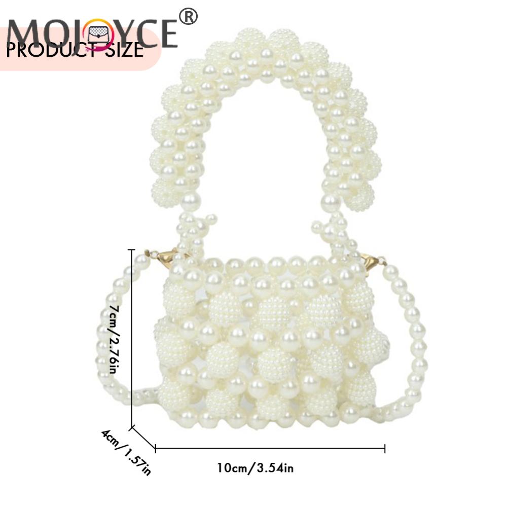Women Handbag Purse Fashion Square Bags Pearl Tote Simple Messenger Bag