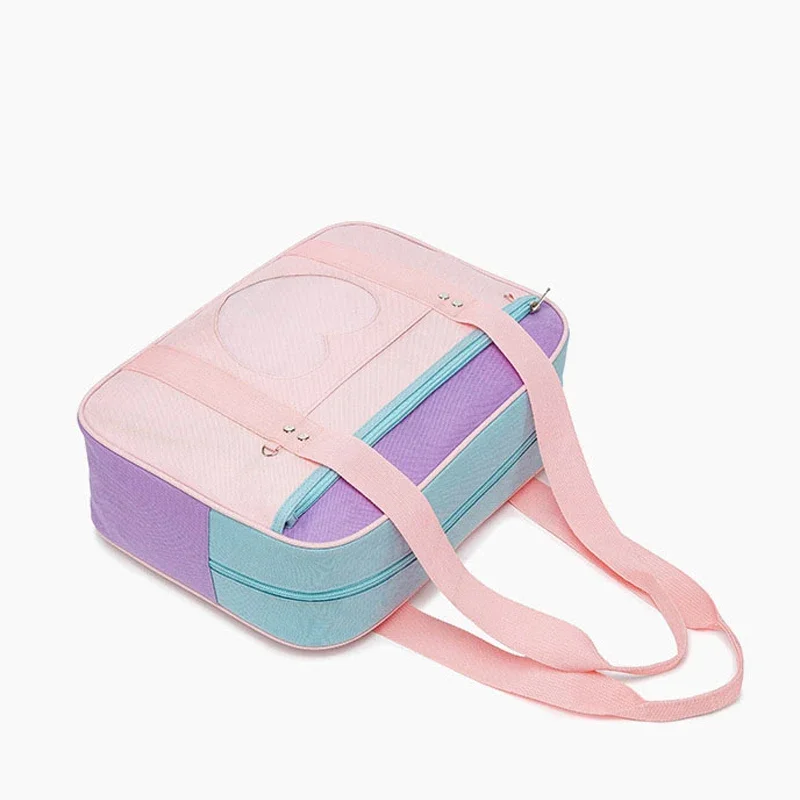 Japanese Preppy Style Pink Uniform Shoulder School Bags for Women Girls Canvas Large Capacity Casual Luggage Handbags Totes