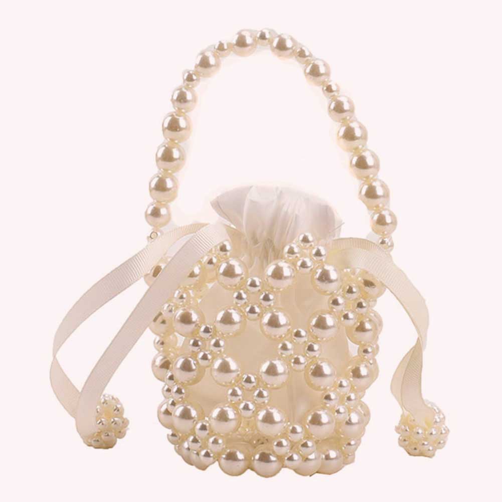 Pearl Handle Evening Dinner Bags Fashion Mini Wedding Clutch Casual Hand Beading Cute Holiday Gift Party Dinner