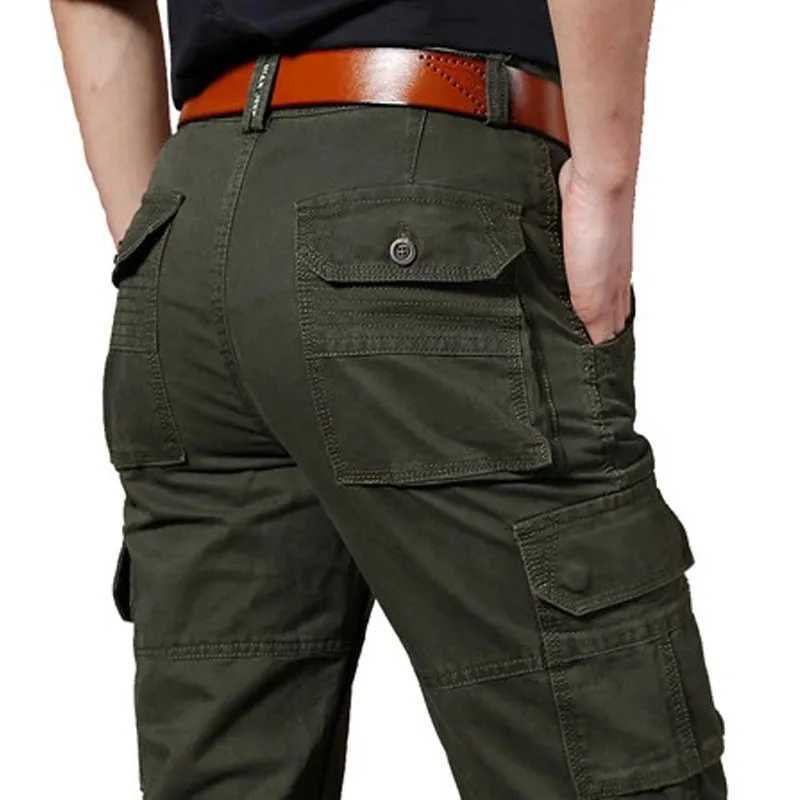 Thicken Cargo Pants Men Casual Cotton Baggy Multiple Pockets Trousers Male Commuter Combat Wear-resistant Military Mens Pants LX241107
