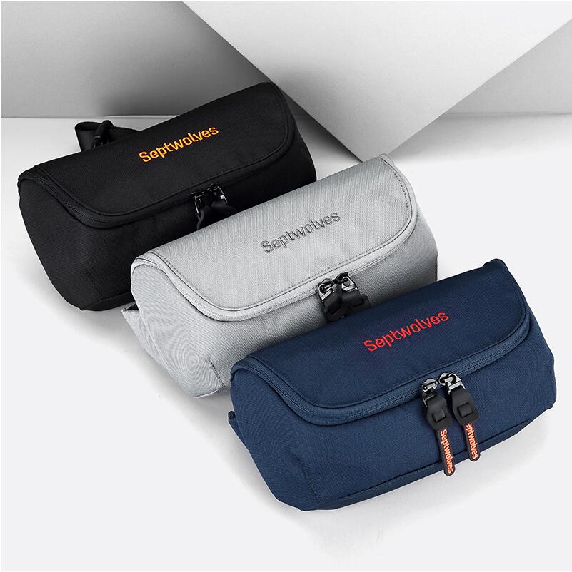 Men Unique Messenger bag Oxford Fabric casual Japanese Korean trend large capacity chest-bag mobile phone small waist-bag