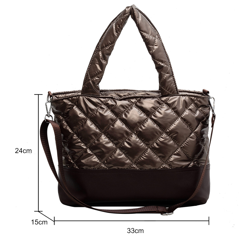 New Fashion Large Tote Bags Padded Handbags Designer Quilted Women Shoulder Bags Nylon Down Cotton Autumn Winter Crossbody Bags
