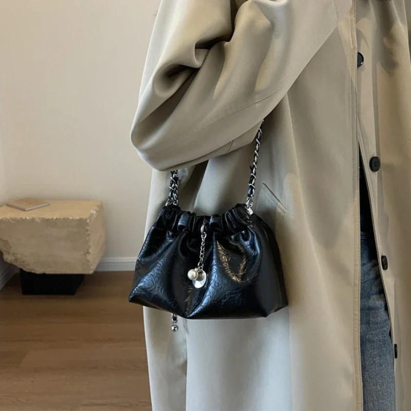 Y2K Millennium Bag Women 2024 New High Sense Shoulder Bags Summer Chain Bag Fashion Bucket Bag Messenger Bags Purses Handbags