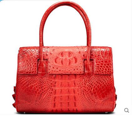 100% genuine crocodile skin leather women handbag, Alligator Skin Womens Tote Bag, Purple