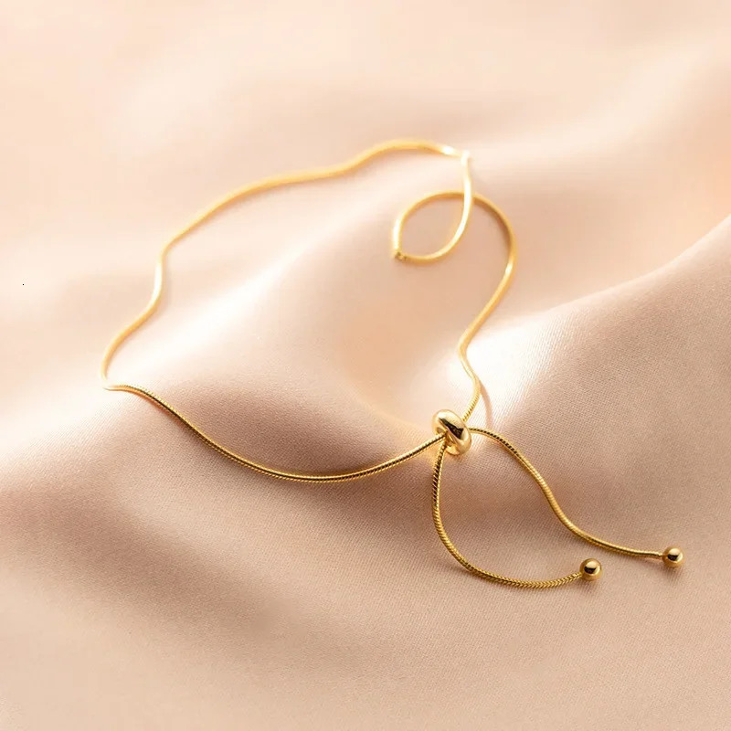 TrustDavis Real 925 sterling silver fashionable sweet snake chain necklace suitable for womens wedding parties birthday gifts jewelry DA2338 241107