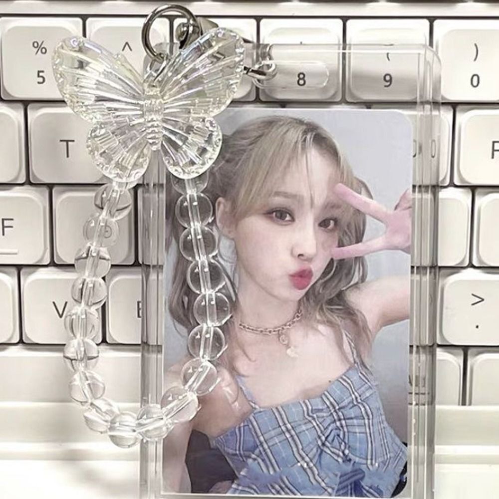 Kawaii 3 inch Kpop Photocard Holder Credit ID Bank Card Photo Display Holder Bus Card Protective Case Pendant