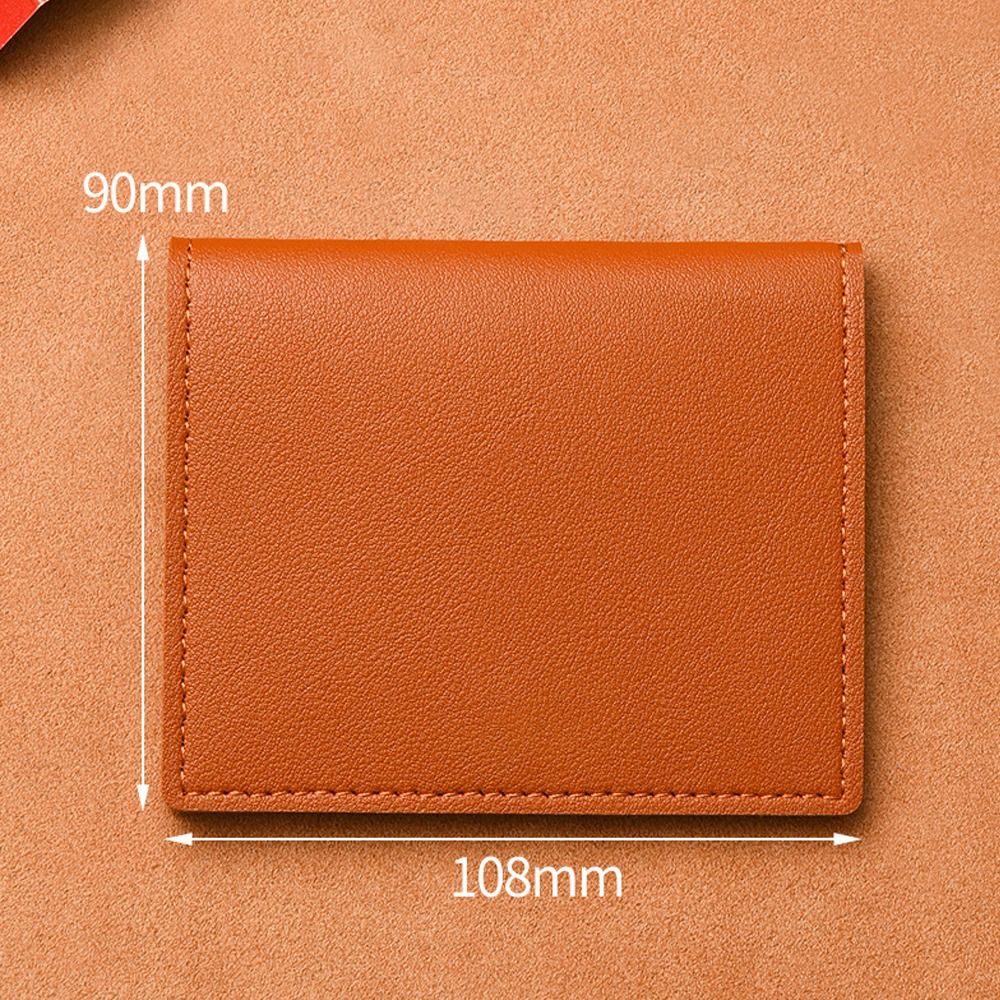 Slim And Compact Card Holders PU Leather Anti Demagnetization Bank ID Card Case Ultra Thin Short Credit Card Bags Bus Card