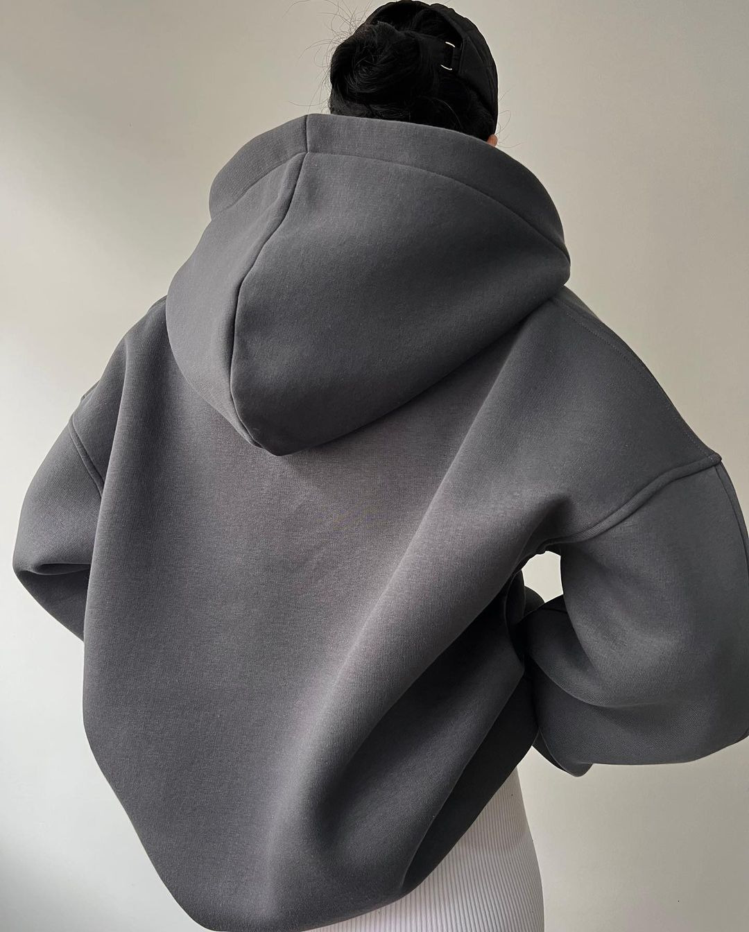 New Plush Hooded Printed Long Sleeve Basic Multi functional V-neck Sweater Designer Trendy Hoodie