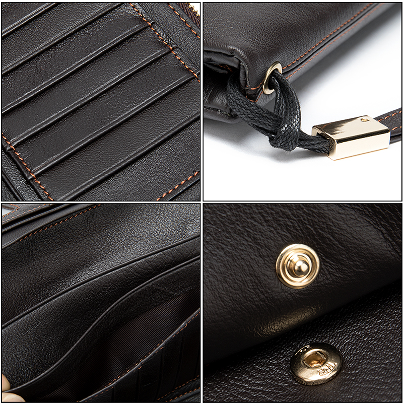 MVA Luxury Wallet Women Genuine Leather Purse For Women Coins Long Wallets Women's Thin Purses Leather Female Money Pockets 8805
