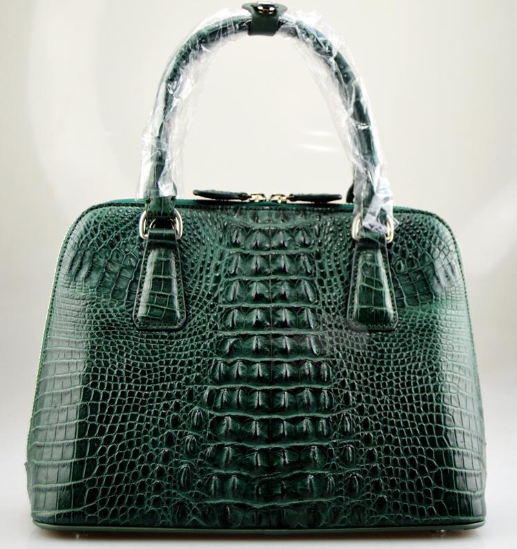 100% genuine crocodile skin leather Shell women handbag, Alligator Skin Women Messenger Tote Bag