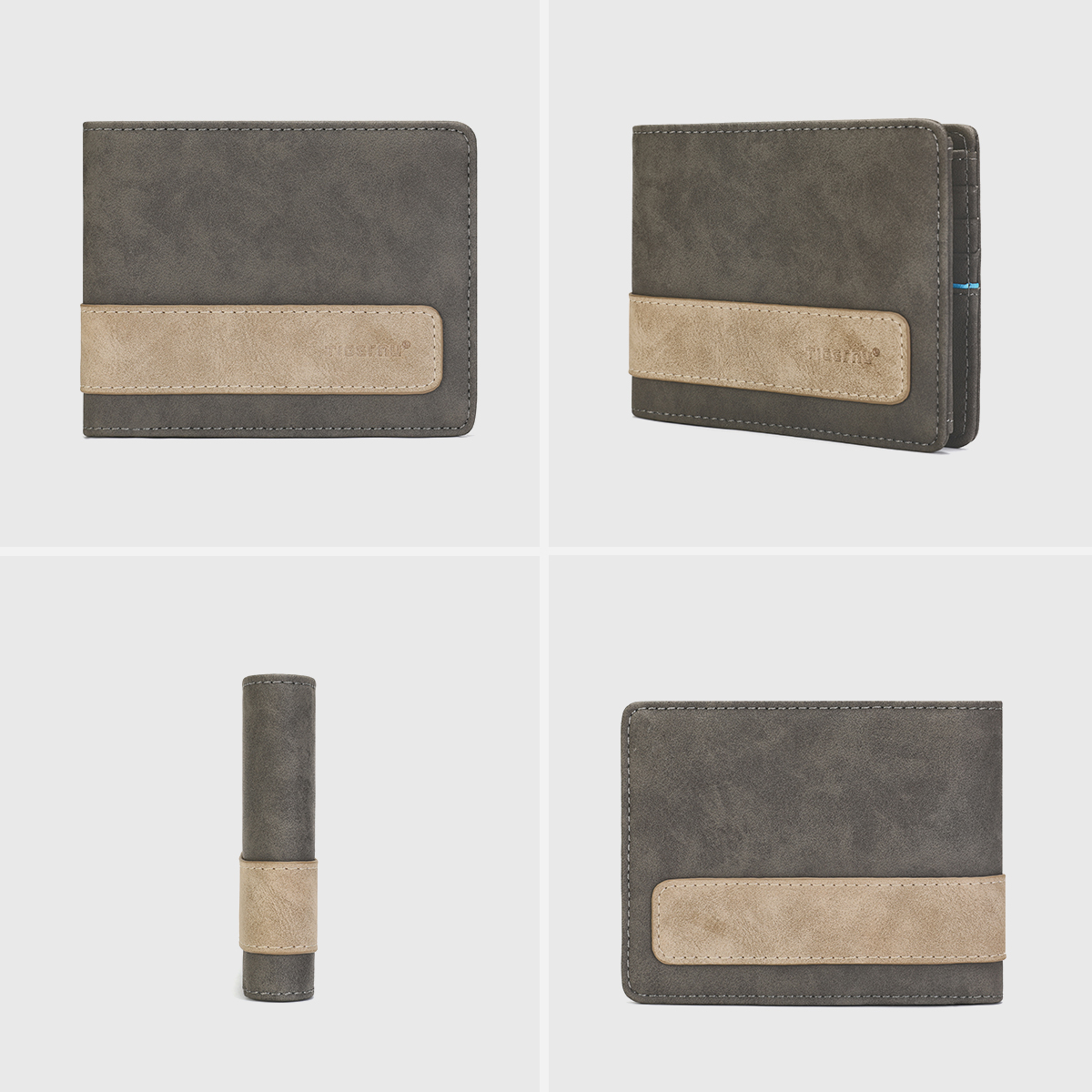 Fashion Short Wallet For Men RFID Thin Leather Wallet Casual Male Money Purse Business Brown Black Card Holder Men Passport Hold