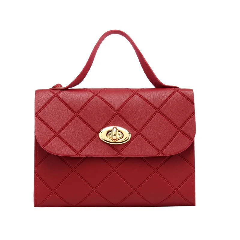 Lingge Women's Messenger Bag Fashion Luxury Phone Bag PU Leather Small Shoulder Bag Designer Popular Handbag Women Coin Purse